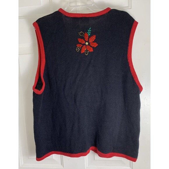 Vintage Bobbie Brooks Christmas Vest XL Beaded and Embroidered Festive Holiday - Picture 11 of 11